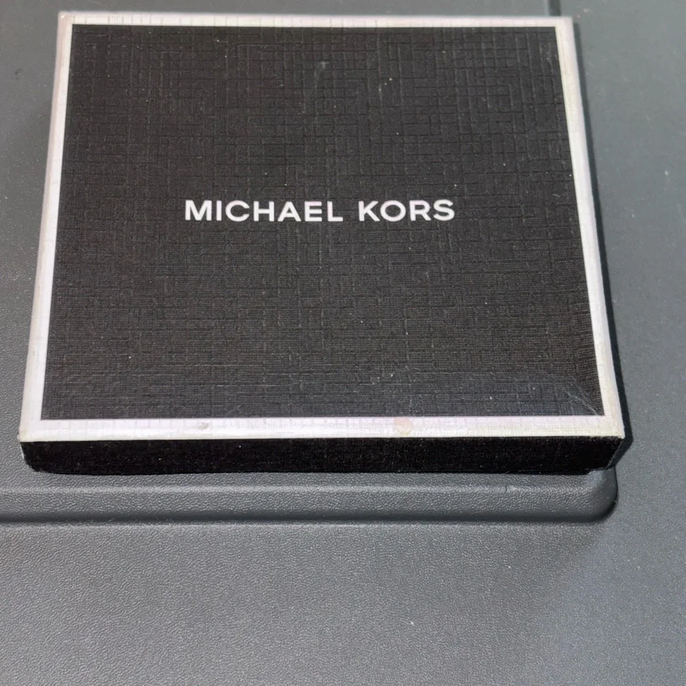 Michael Kors Black Wallet with Silver Brand Lettering with Belt Clip
